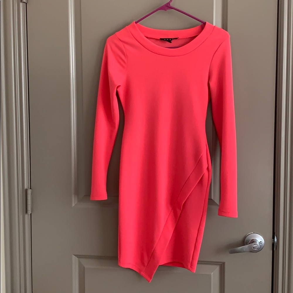 Pink long sleeve dress